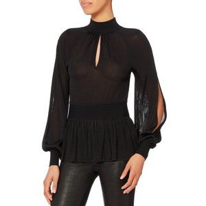 INTERMIX slit sleeve knit top - XS